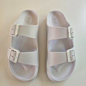 Hey Girl Corkys Waterslide White Sandals NWT Size 8